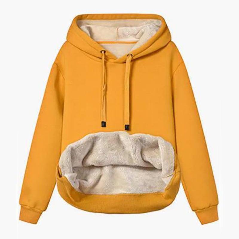 Warm lambskin hooded sports hoodie jacket - dressowy